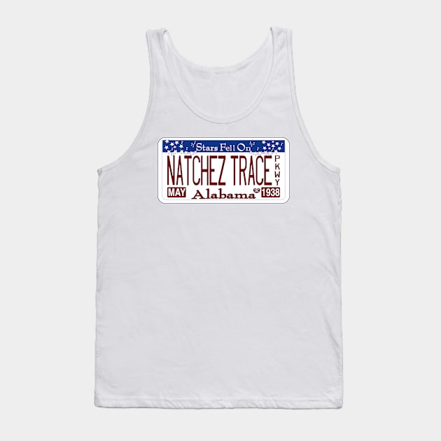 Natchez Trace Parkway, Alabama license plate Tank Top by nylebuss